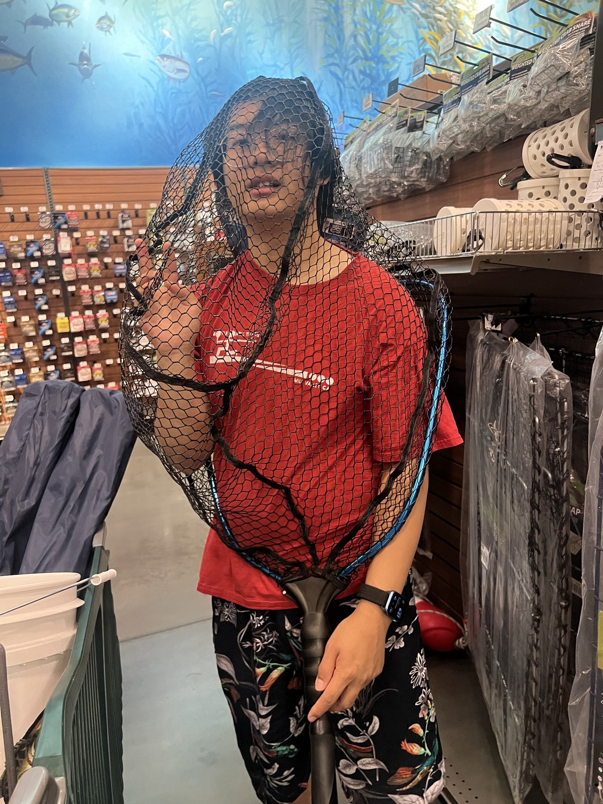 出发前一天在店里买挖蛤/抓蟹的网