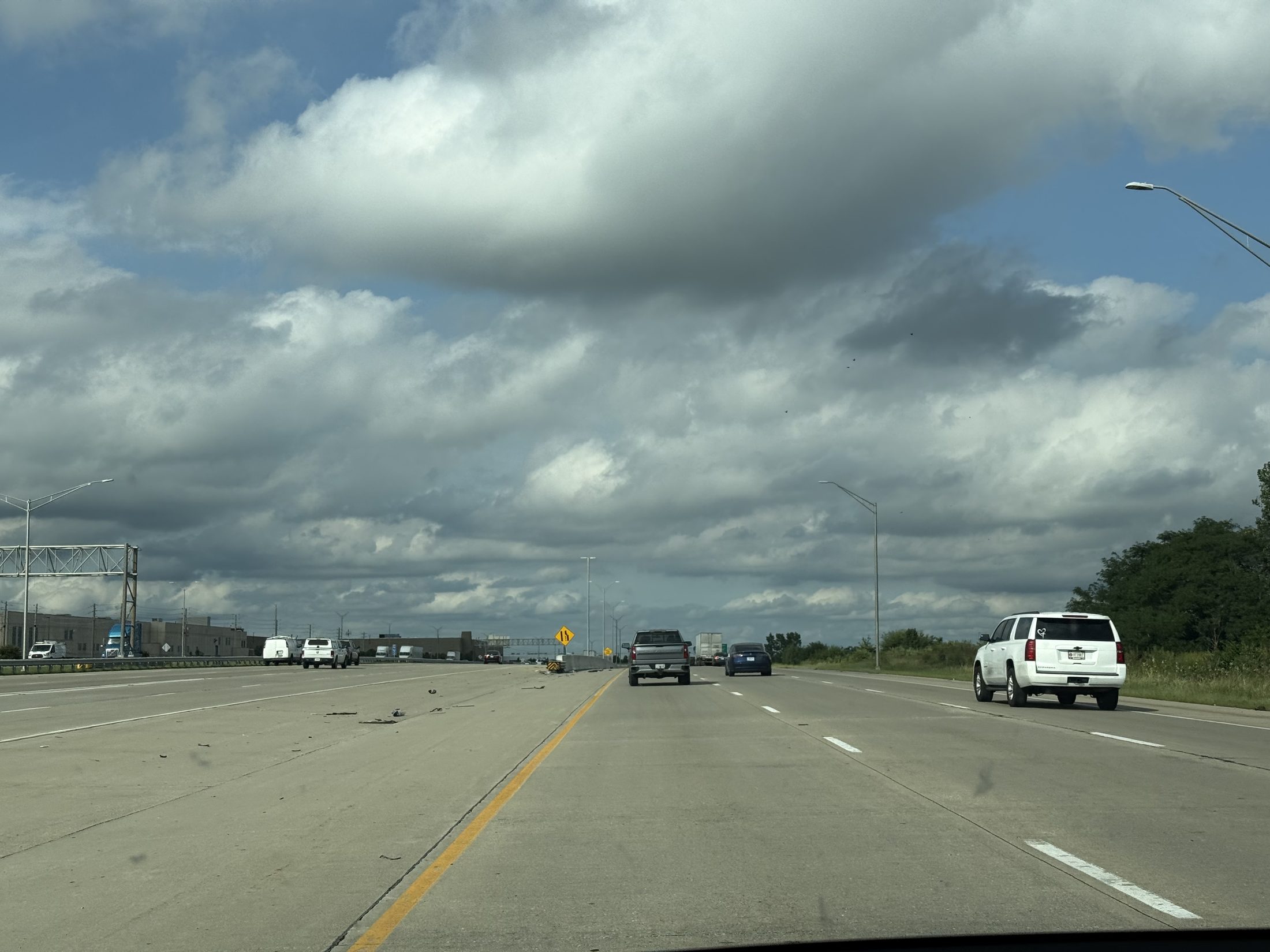 Cumulus ceiling over the Midwest interstate