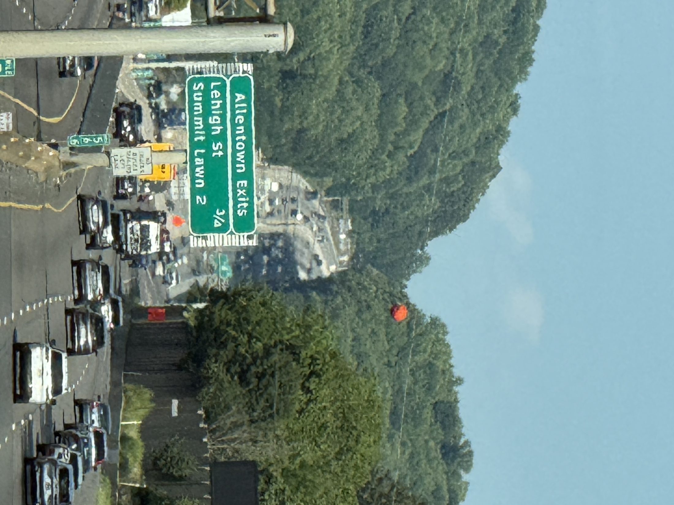 Traffic at the Allentown exits